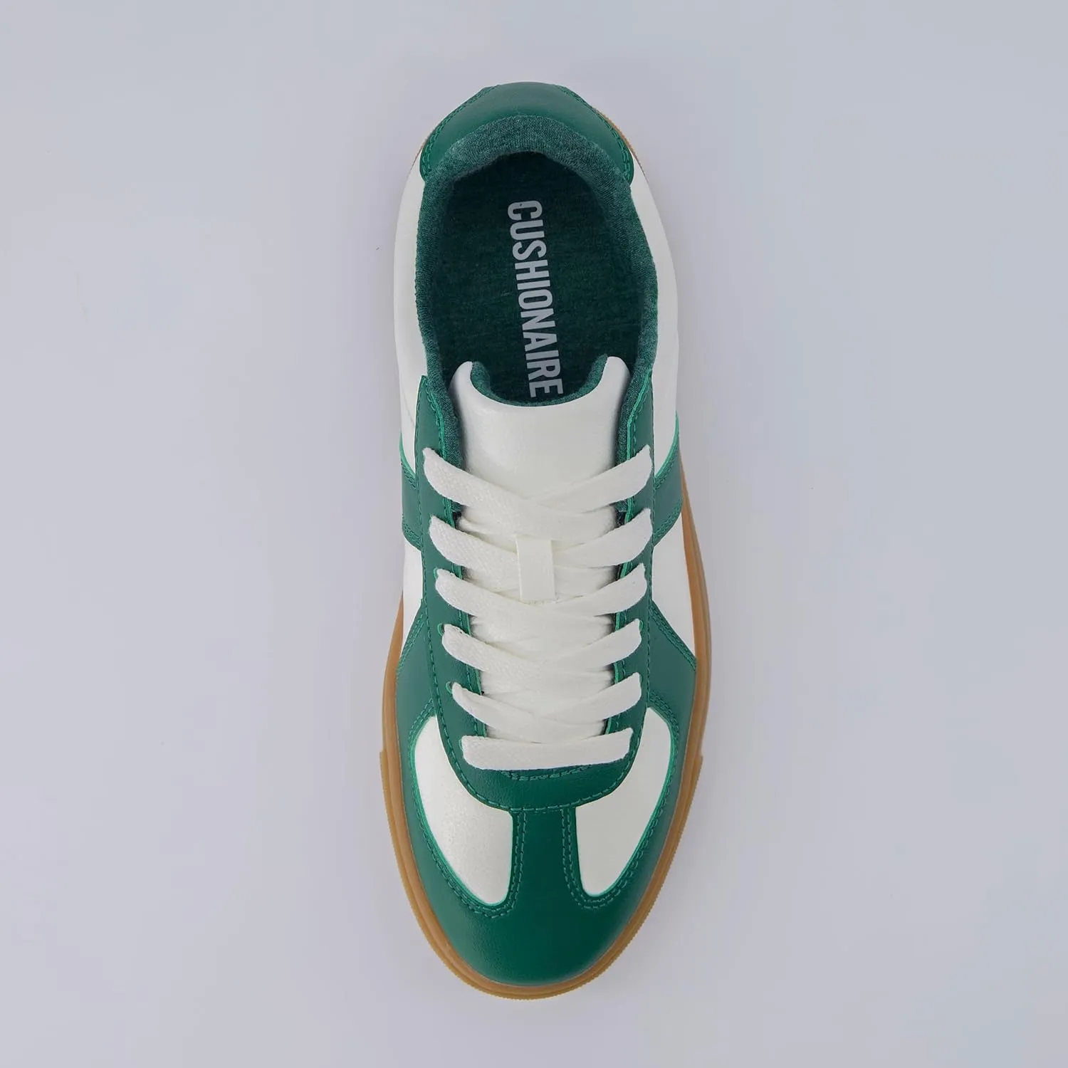 CUSHIONAIRE Women's Bailey lace up Sneaker  Comfort Foam, Wide Widths Available
