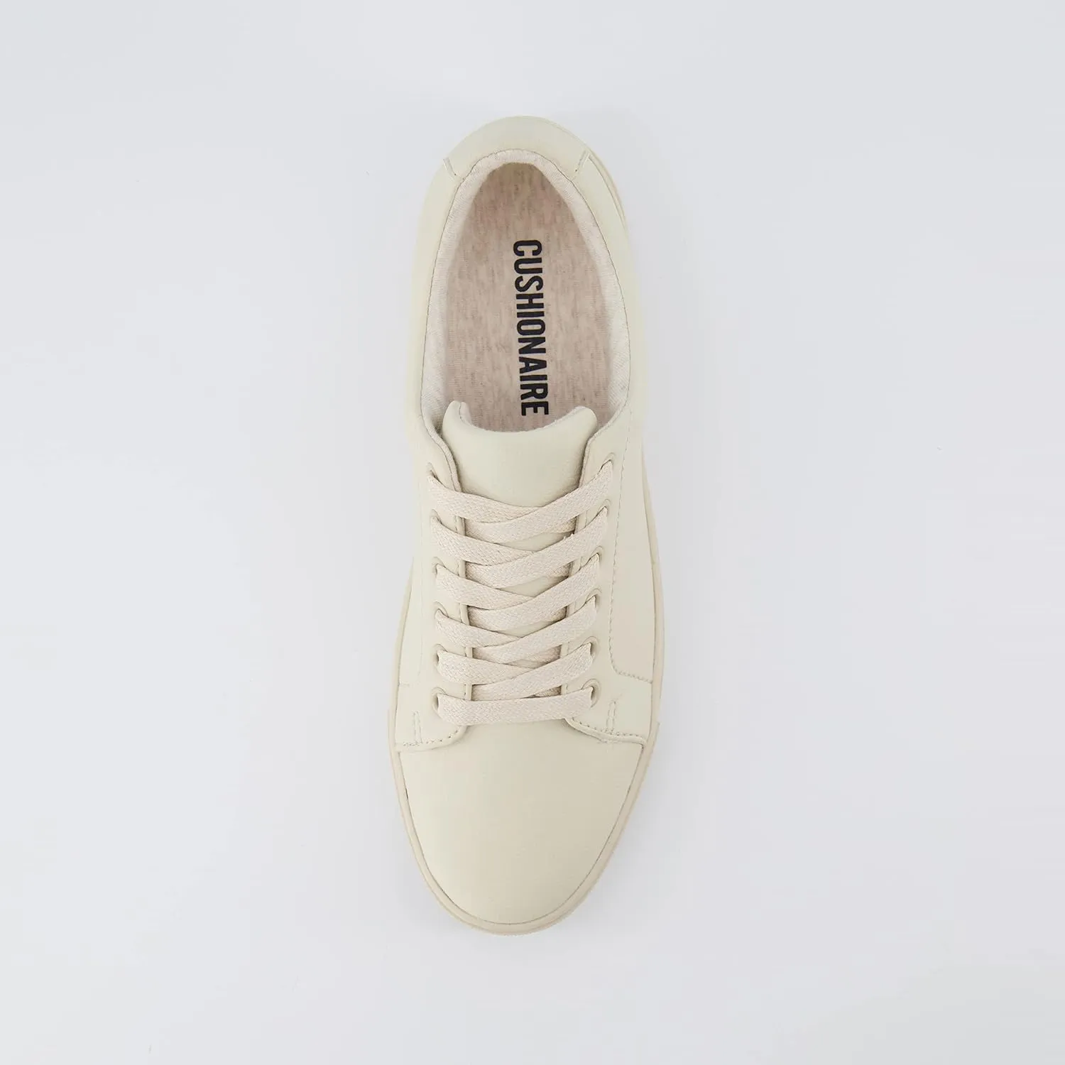 CUSHIONAIRE Women's Hashtag lace up Sneaker  Comfort Foam, Wide Widths Available