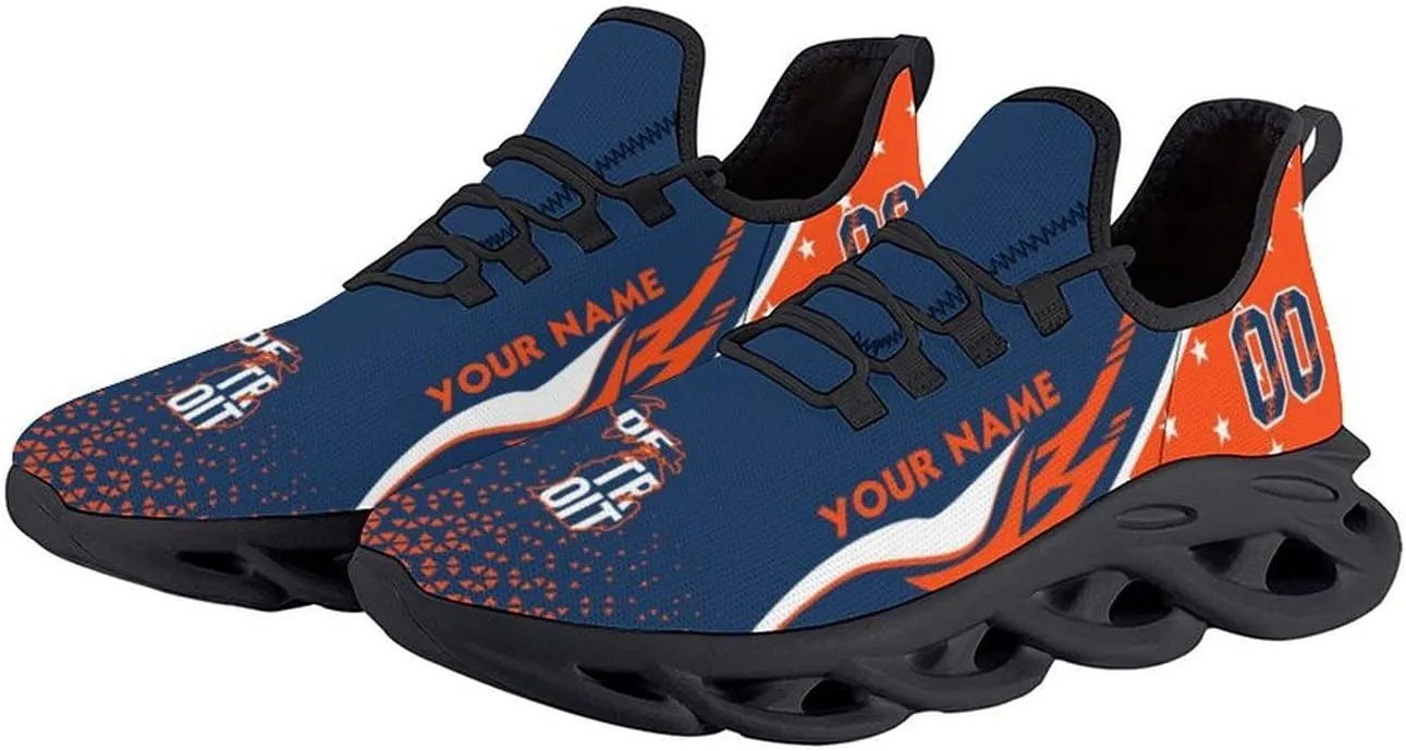 Custom Baseball Sneakers City Breathable Sports Slip-on Shoes Personalized Name Number Gifts for Baseball Fans Men Women