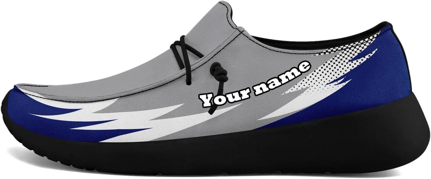Custom Canvas Loafers for Men Women Print Name Image Logo Gift Slip On Light-Weight Comfortable Work Walking Boat Shoes