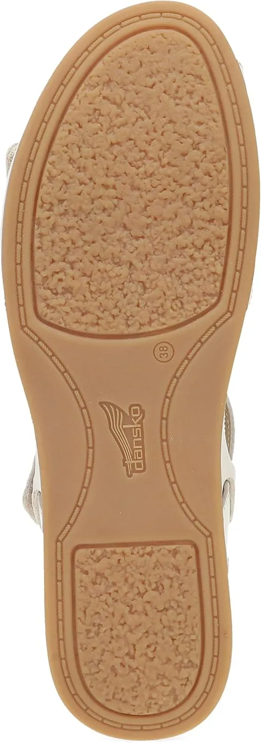 Dansko Candace Wedge Sandal for Women -Comfortable Wedge with Arch Support -Fully Adjustable Straps-Versatile Casual to Dressy Footwear -Lightweight Rubber Outsole