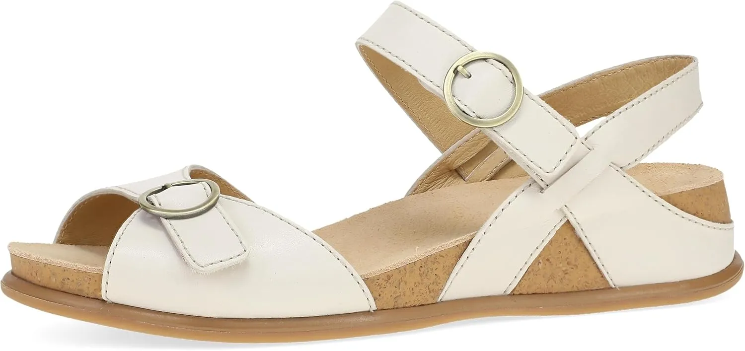 Dansko Candace Wedge Sandal for Women -Comfortable Wedge with Arch Support -Fully Adjustable Straps-Versatile Casual to Dressy Footwear -Lightweight Rubber Outsole