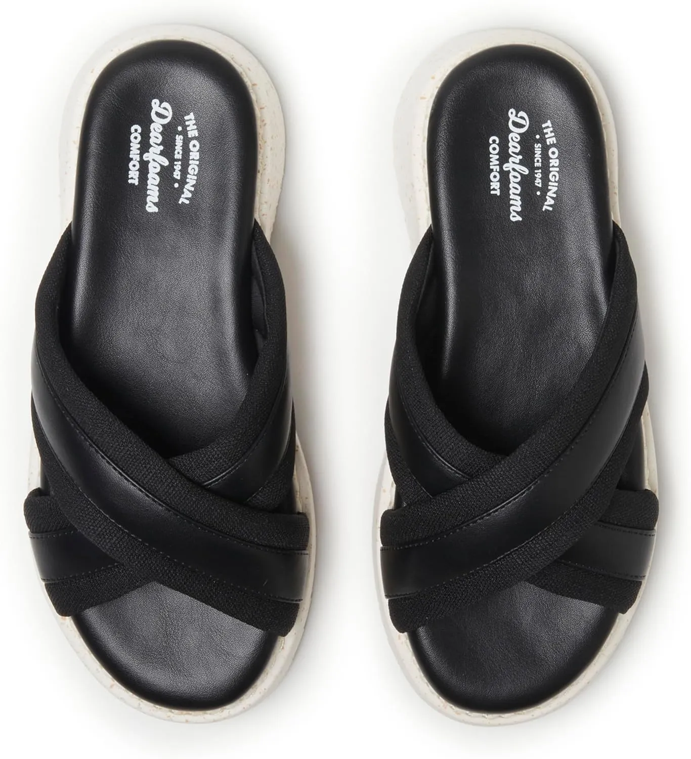 Dearfoams Women's Daisy Wedge Platform Slide Sandal