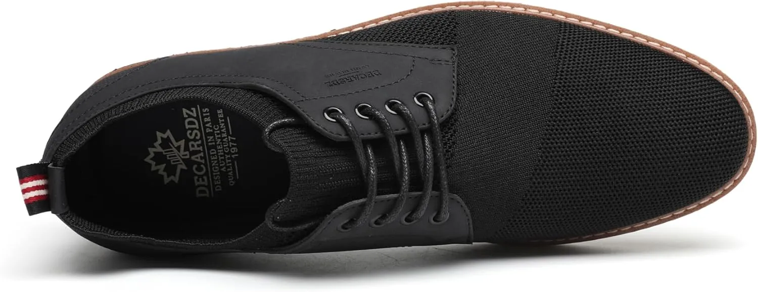 DECARSDZ Mens Point Toe Dress Shoes Fabric Breeze Breathable Mesh Shoe