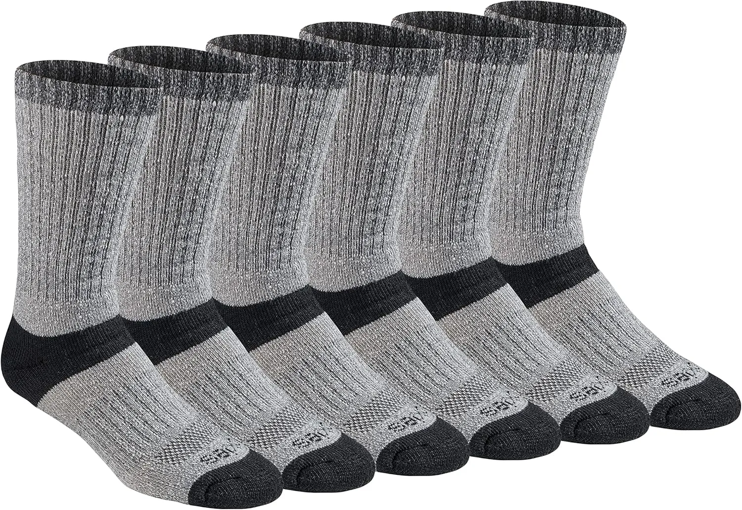 Dickies Men's Dri-tech Moisture Control Max Full Cushion Crew Socks, Available in M-XL (6, 12 Pairs)