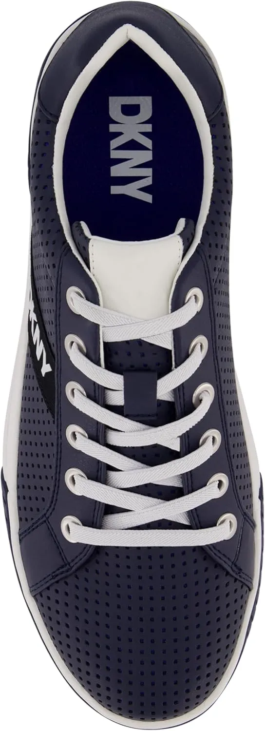 DKNY Men's Rubber Sole Round Toe Shape Lace-up Sneakers