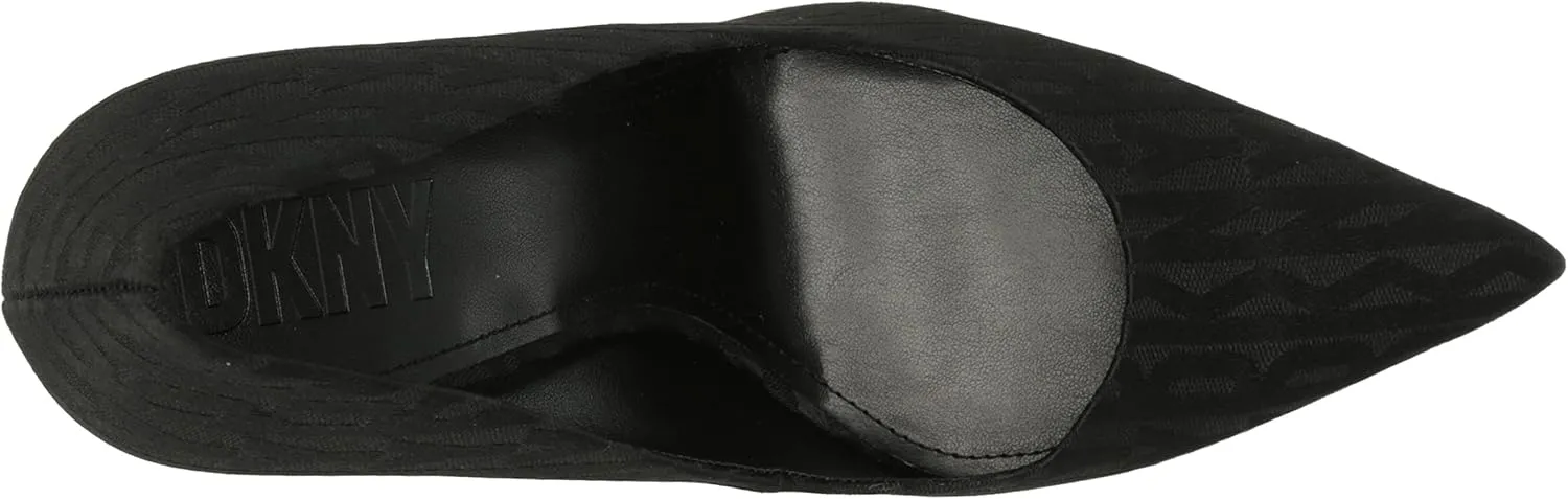 DKNY Women's Patent Leather Pointed Toe Pump Heeled Sandal