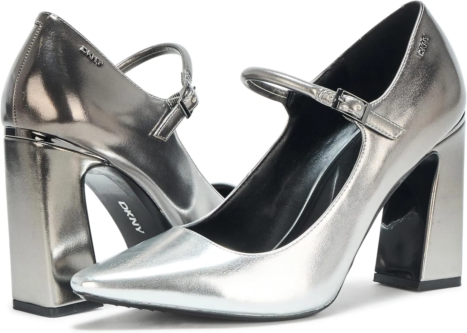 DKNY Women's Spruce Evening Closed Toe Mary Jane Block Heel Heeled Sandal