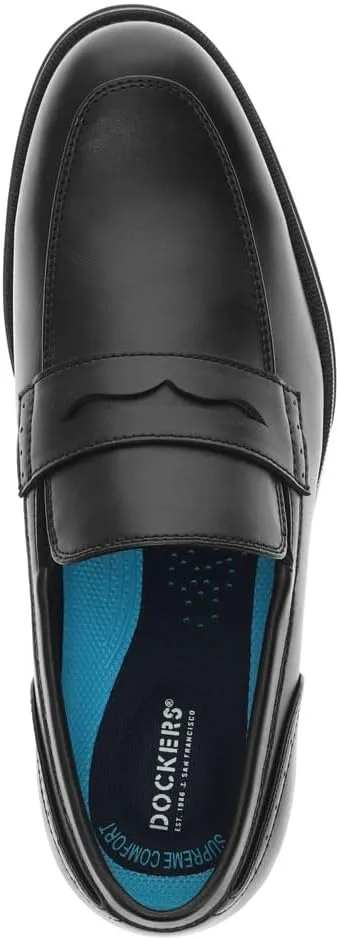 DOCKERS Mens Emerson Penny Synthetic Leather Dress Loafer Slip On Shoe