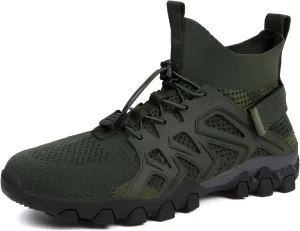 Ellniges]【Breathable Hiking Shoes Men's & Women's High-Top Outdoor Trekking Boots - Anti-Slip Winter Hiking Footwear with Airflow System, Rubber Outsole for Mountain/Urban Exploration