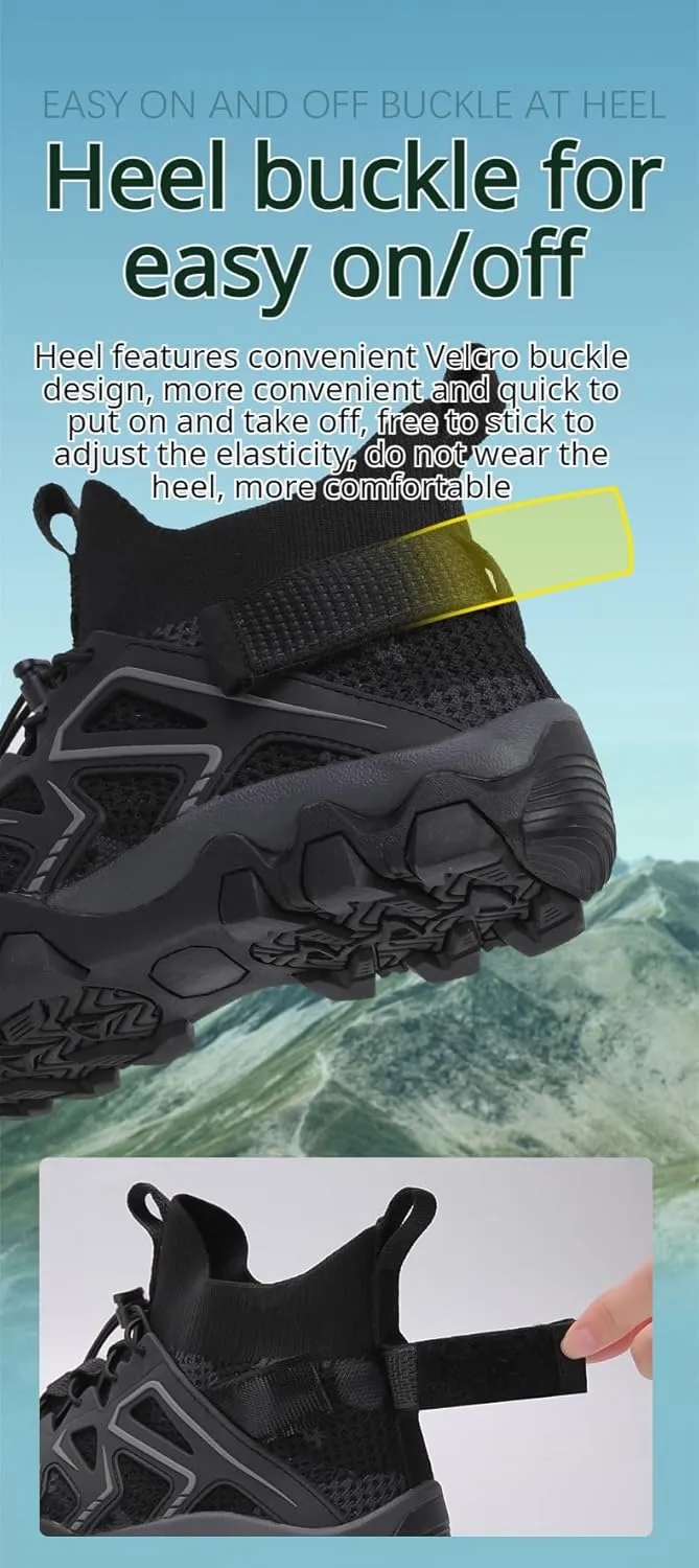 Ellniges]【Breathable Hiking Shoes Men's & Women's High-Top Outdoor Trekking Boots - Anti-Slip Winter Hiking Footwear with Airflow System, Rubber Outsole for Mountain/Urban Exploration