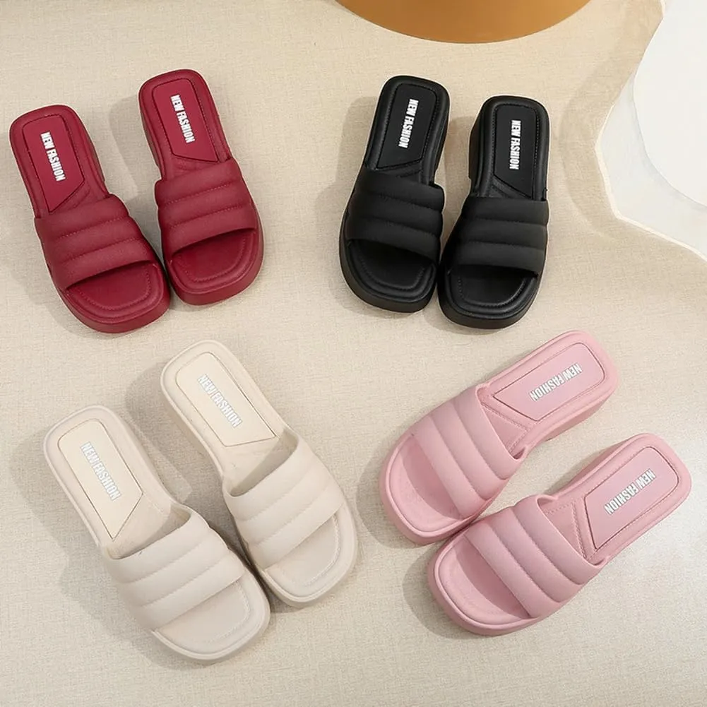 Epsion Women Summer Slipper Indoor Shower Open Toe Beach House Shoes Outdoor House Sandals 2025