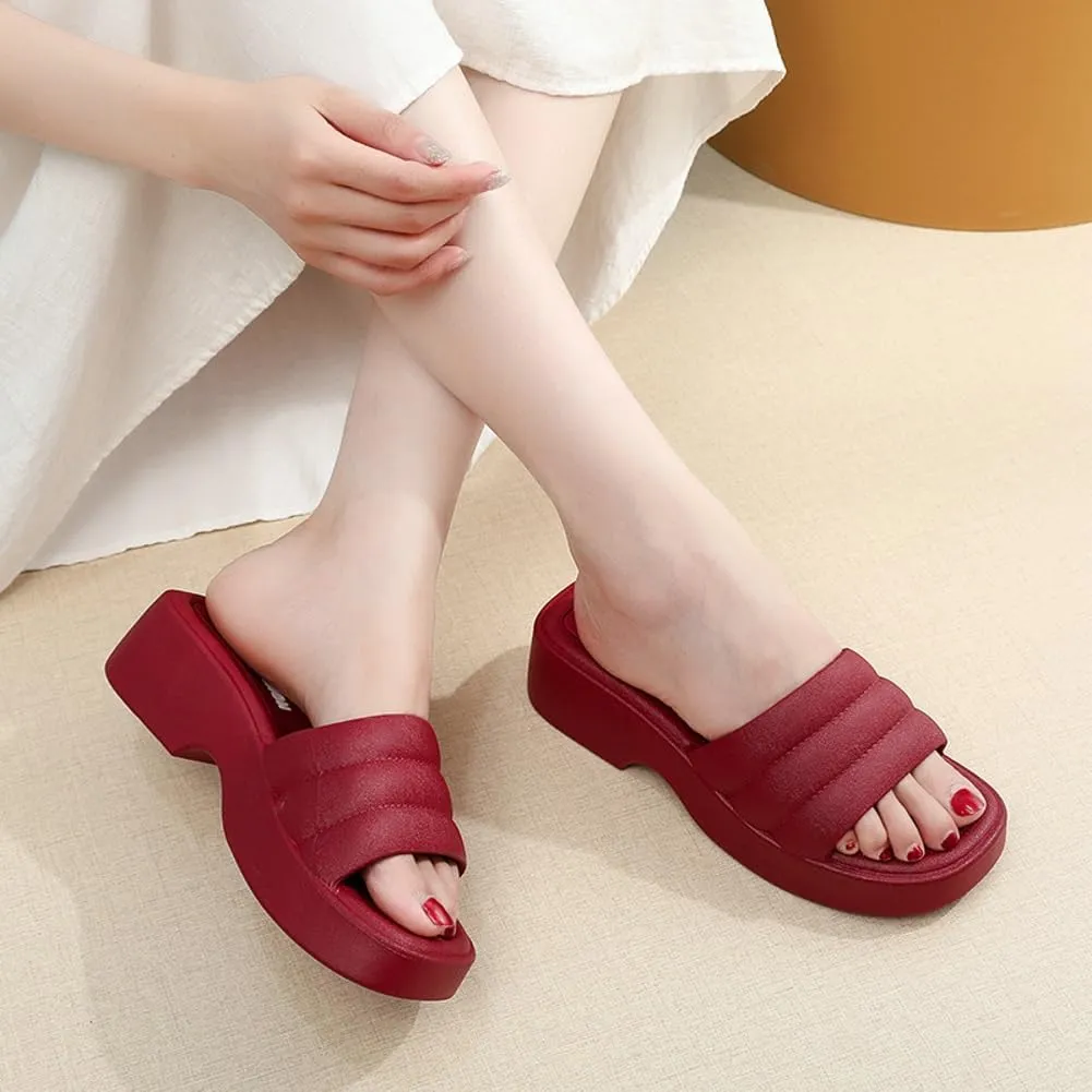 Epsion Women Summer Slipper Indoor Shower Open Toe Beach House Shoes Outdoor House Sandals 2025