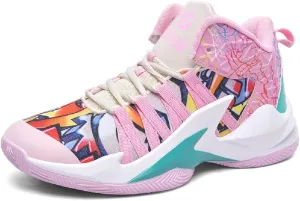 ESXGED Womens Lightweight Basketball Shoes Mens School Training Running Non-Slip Casual Shoes Comfy Sneakers