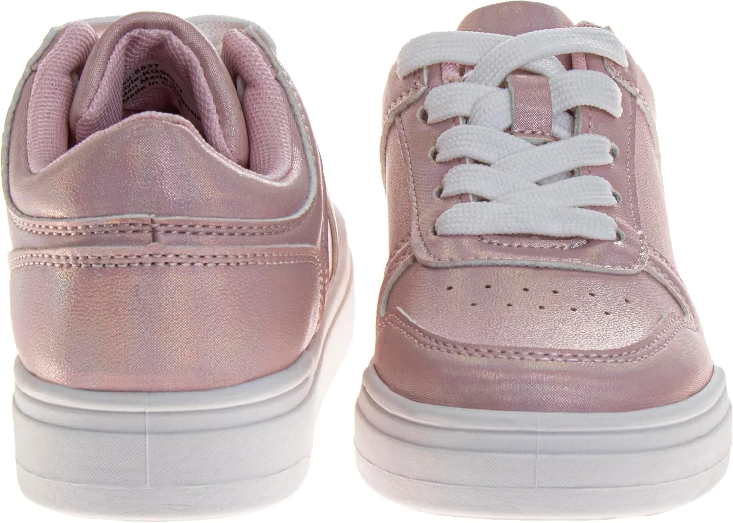Fashion Sneakers for Girls - Kids Lace-Up Shoes Casual Athletic Sneakers (Sizes 11-13 Little Kid / 1-5 Big Kid)