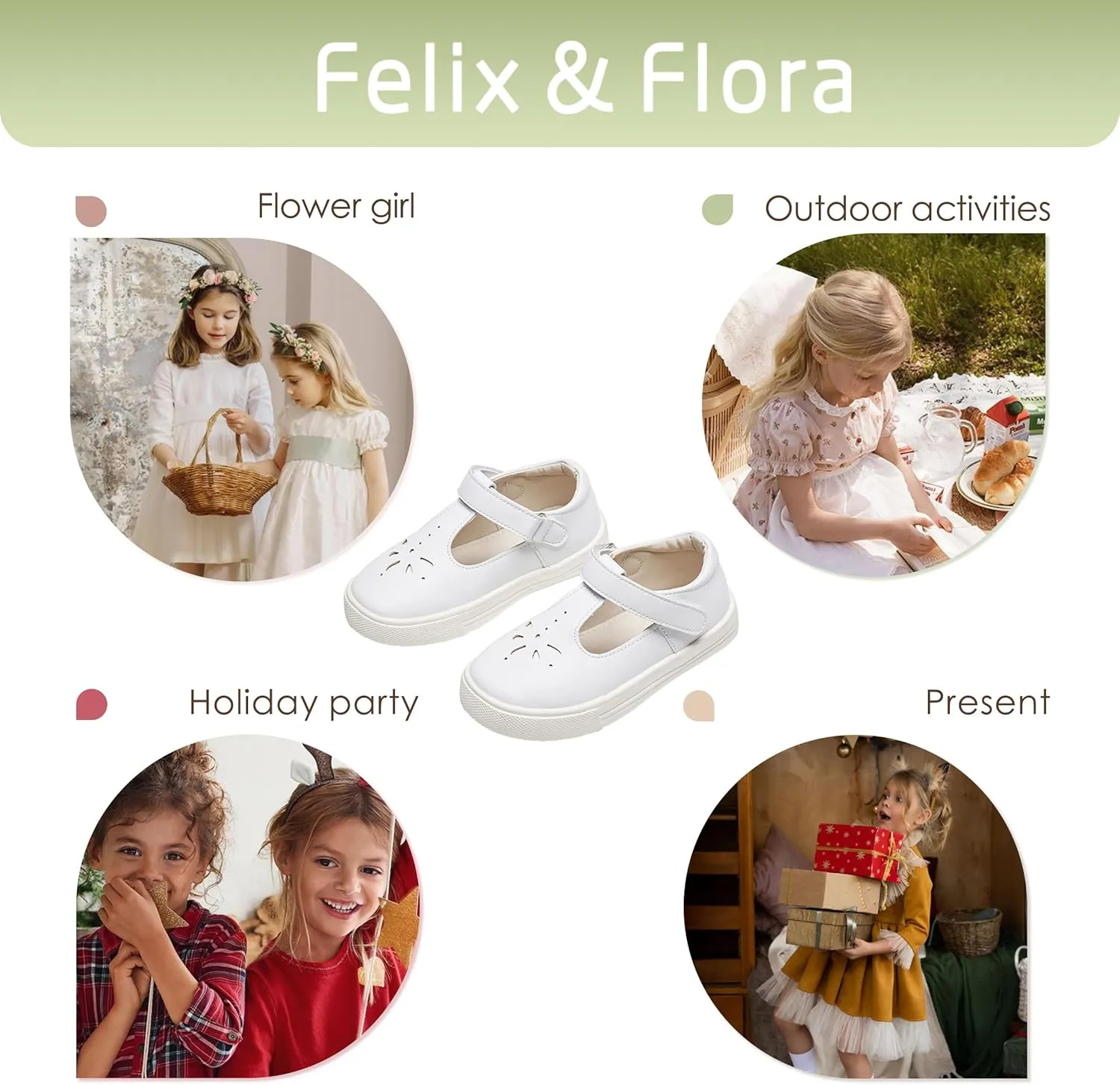 Felix & Flora Toddler/Little Kid Girls Running Shoes Glitter Sneakers Princess Fashion Casual Sports Shoes