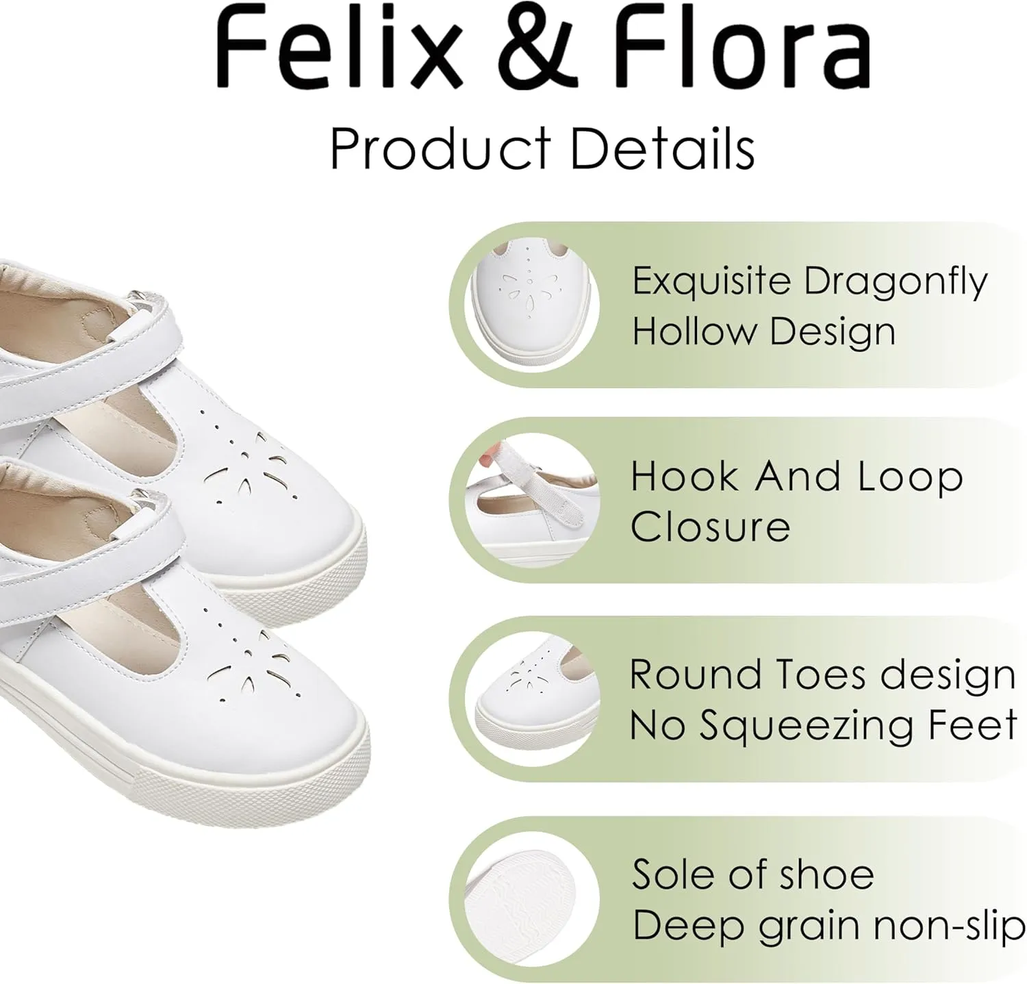 Felix & Flora Toddler/Little Kid Girls Running Shoes Glitter Sneakers Princess Fashion Casual Sports Shoes