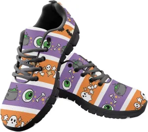 FKELYI Halloween Print Women Shoes Athletic Trainers Sneakers Sports Running Shoes Lace-up Walking Flats