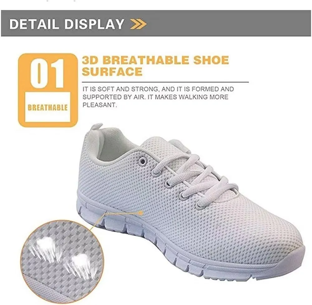 FKELYI Halloween Print Women Shoes Athletic Trainers Sneakers Sports Running Shoes Lace-up Walking Flats