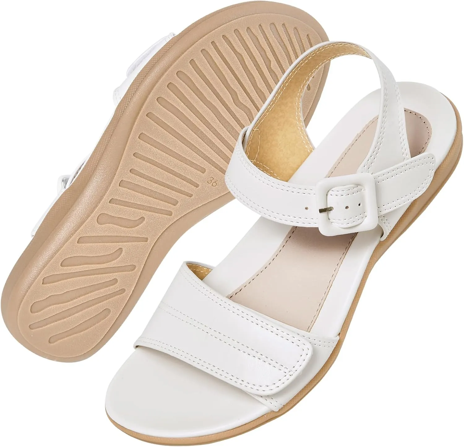 Flat Sandals for Women Dressy - Comfortable Walking Summer Womens Sandal