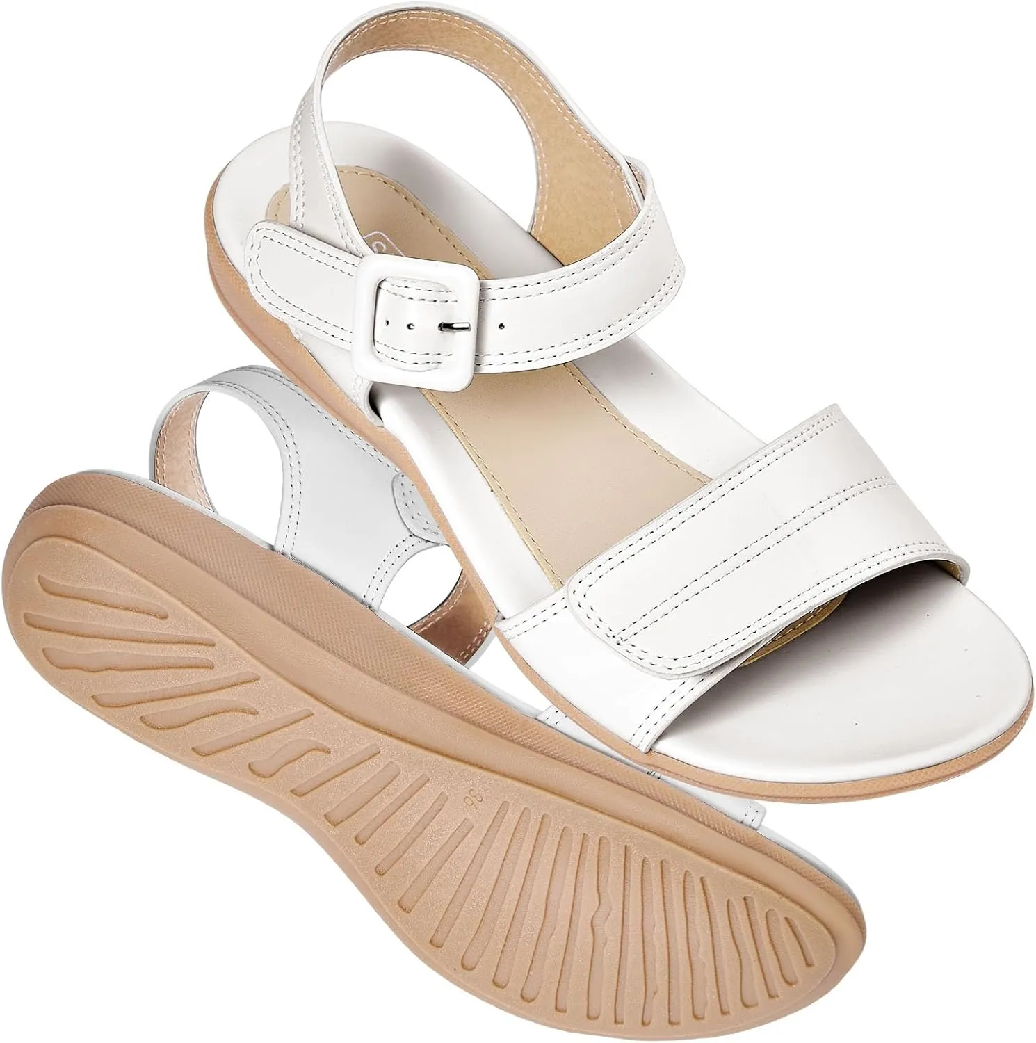 Flat Sandals for Women Dressy - Comfortable Walking Summer Womens Sandal
