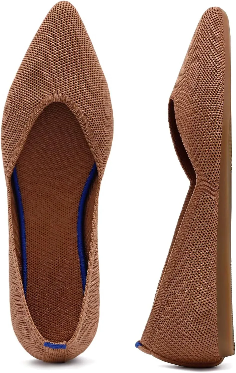 Frank Mully Womens Flat Shoes Classic Pointed Toe Flats Knitted Dress Shoes Soft Flats for Woman Comfortable Dressy