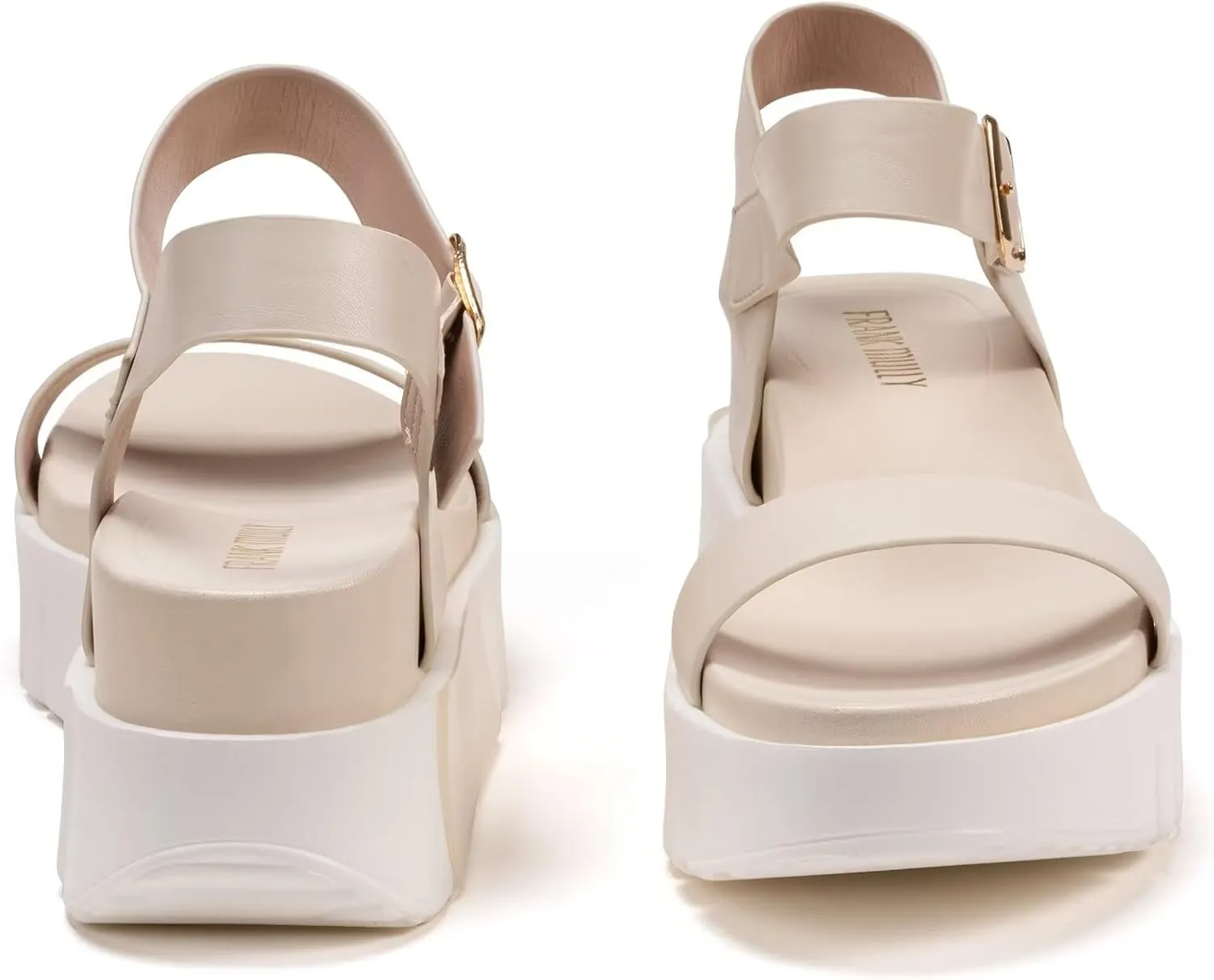 Frank Mully Women's Platform Sandals Open Toe Ankle Strap Buckle Adujustable Casual Platform Sandals Shoes