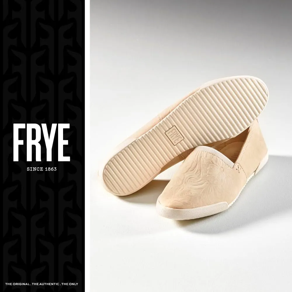 Frye Melanie Slip On Shoes for Women Crafted from Premium Leather with White Rubber Toe Bumpers and Soles, Leather Lining, and Removable Footbeds – 1 ¼” Outsole