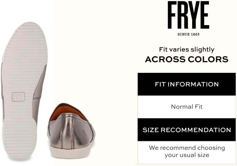 Frye Melanie Slip On Shoes for Women Crafted from Premium Leather with White Rubber Toe Bumpers and Soles, Leather Lining, and Removable Footbeds – 1 ¼” Outsole