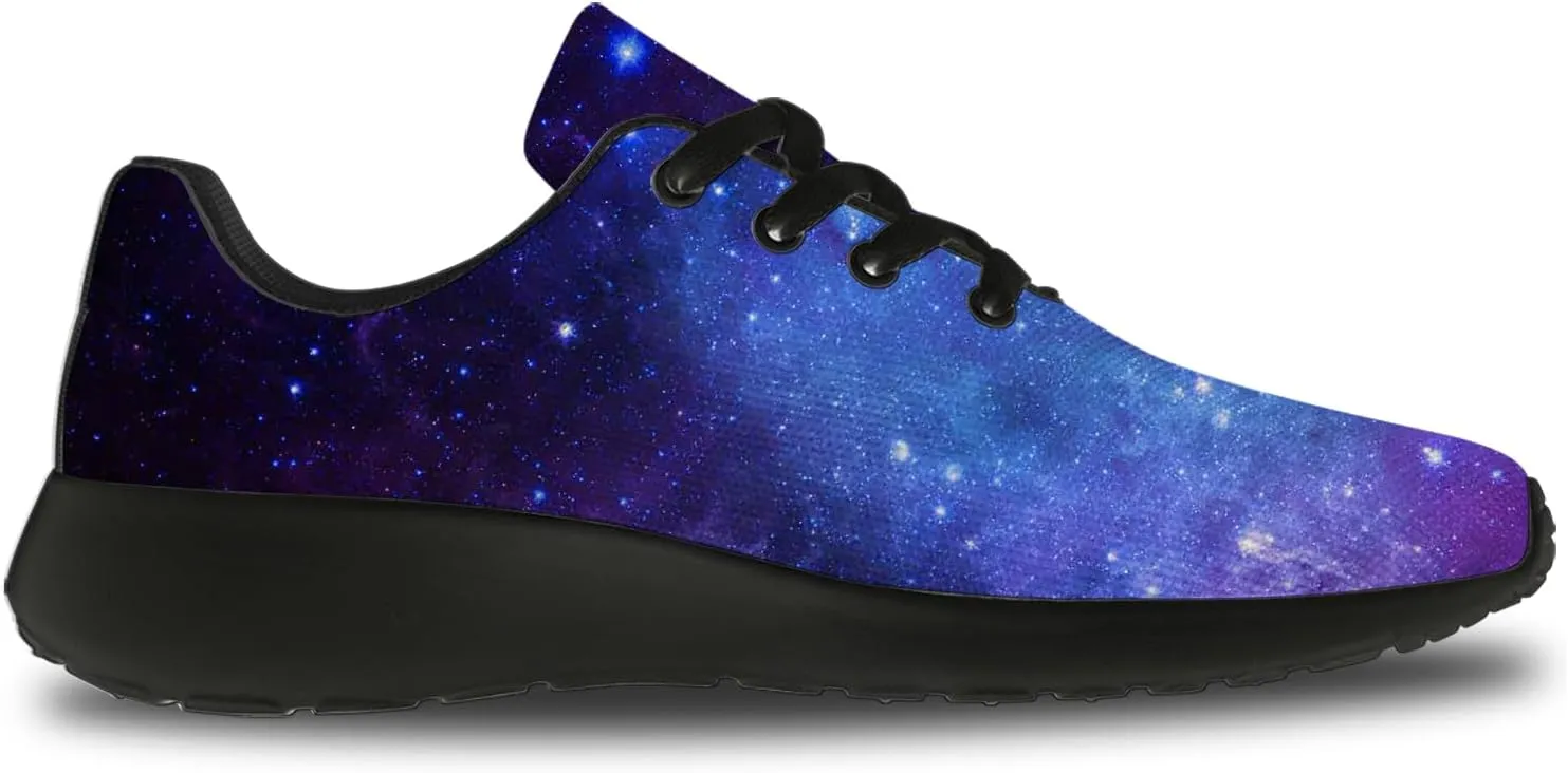 Galaxy Shoes for Women Men Tennis Running Walking Shoes Personalized 3D Print Sneakers Gifts for Him Her