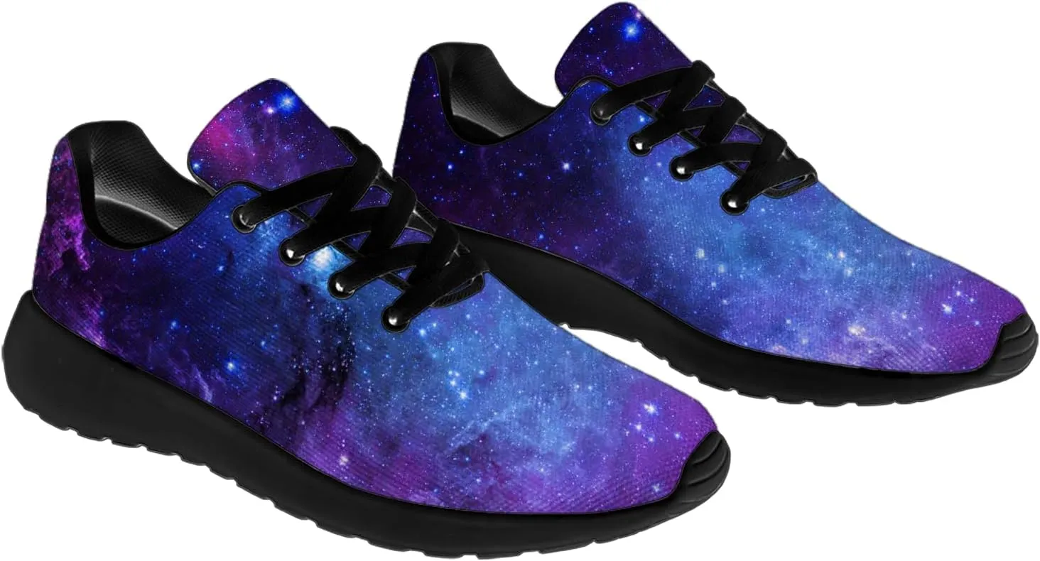 Galaxy Shoes for Women Men Tennis Running Walking Shoes Personalized 3D Print Sneakers Gifts for Him Her