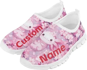 Girls Athletic Shoes Cute Kids Gym Running Slip On Shoes for Girls