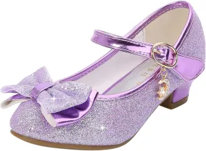 Girls Sandals Princess Shoes Fish Mouth Open Toe Flower Shoes Hollow Flower Shoes Sandals Soft Sandals for Girls Size 4 (Purple, 31)