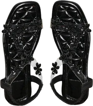 GORGLITTER Women's Clear Butterfly Ankle Strap Sandals Dressy Cute Strappy Wedding Vacation Bridal Flats Sandal 2025