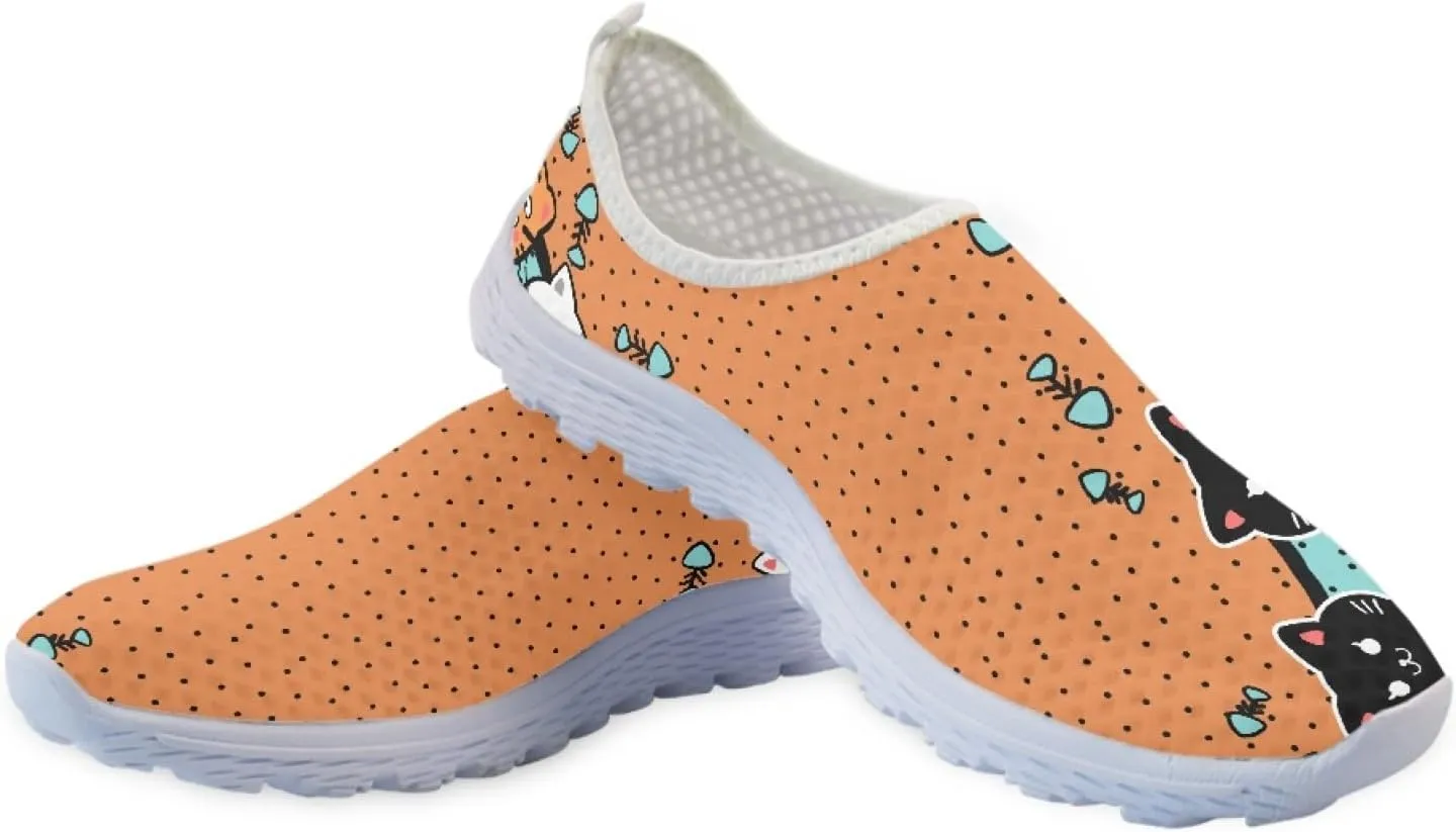 GOSTONG Walking Shoes for Women Arch Support Slip on Sneakers Ladies Mesh Breathable Comfortable Shoes
