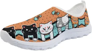 GOSTONG Walking Shoes for Women Arch Support Slip on Sneakers Ladies Mesh Breathable Comfortable Shoes