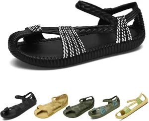 Hand Knitted Sandals Flat Sandals for Men and Women Boho Sandals Open Toe Beach Slip-On Sport Sandal Beach Poolside Travel Camping