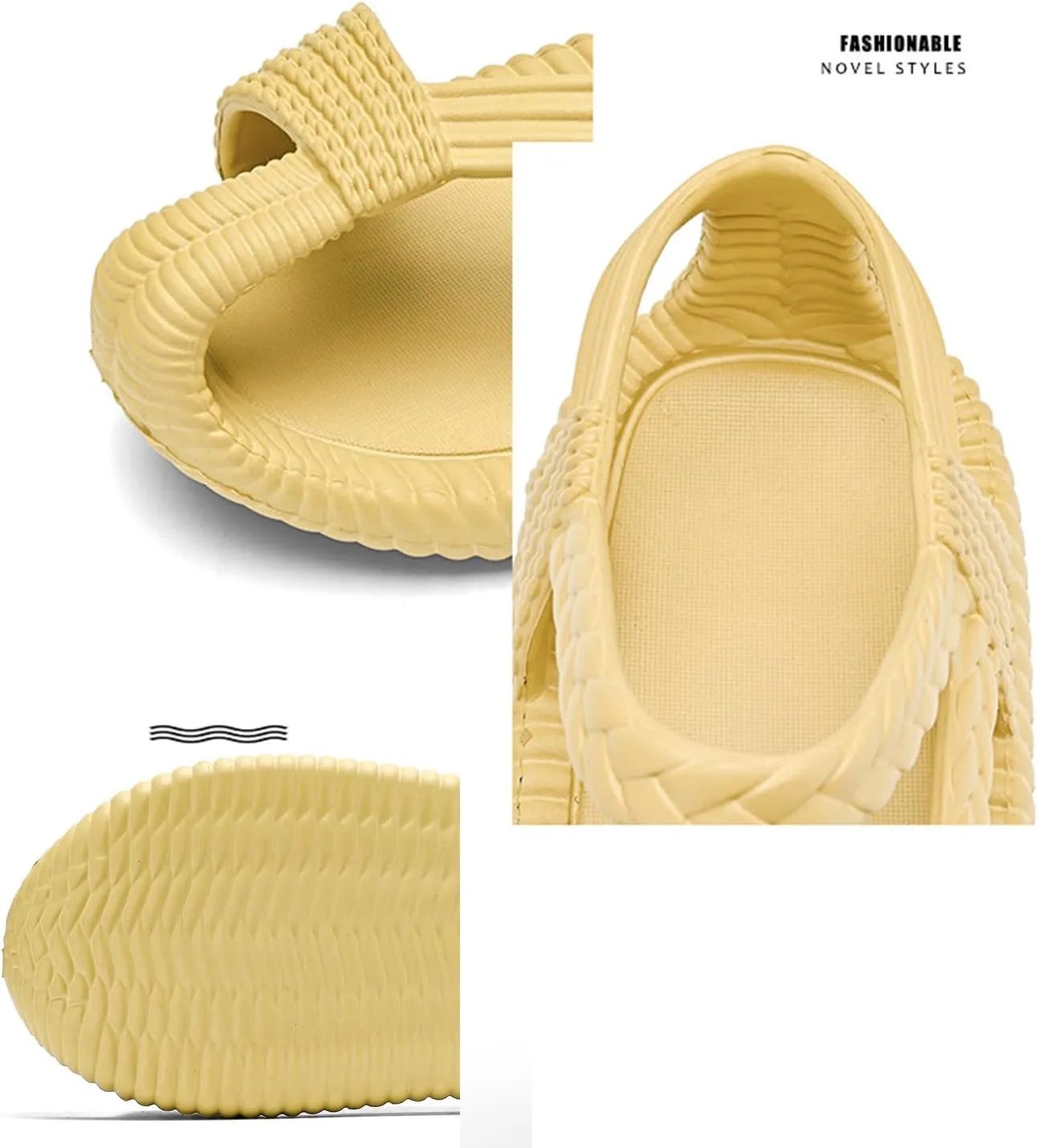 Hand Knitted Sandals Flat Sandals for Men and Women Boho Sandals Open Toe Beach Slip-On Sport Sandal Beach Poolside Travel Camping