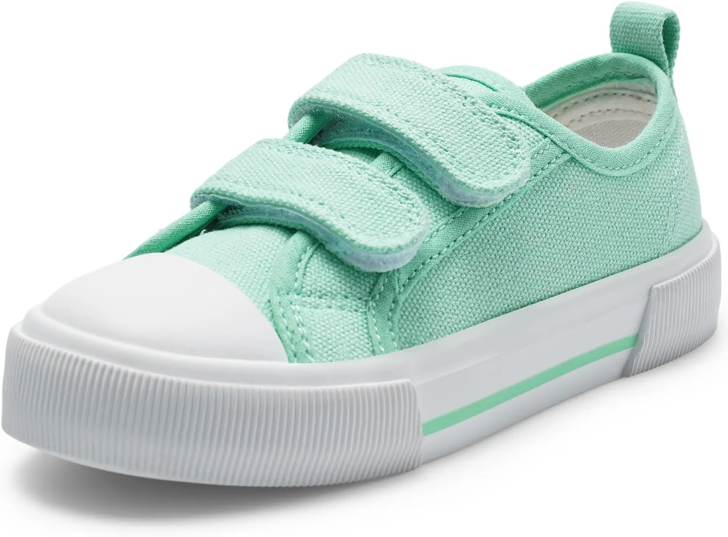 Harvest Land Toddler Kids Canvas Sneakers for Boys and Girls – Casual Walking Shoes with Double Hook-and-Loop Straps, Non-Slip Lightweight Trainers for Baby & Little Kids