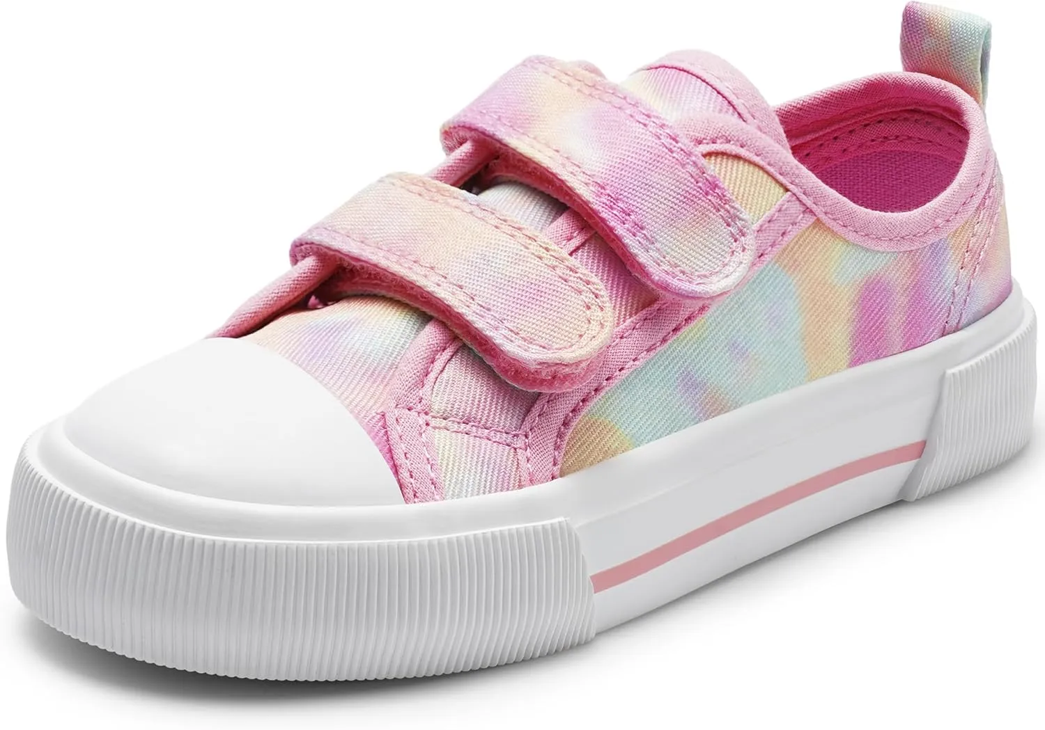 Harvest Land Toddler Kids Canvas Sneakers for Boys and Girls – Casual Walking Shoes with Double Hook-and-Loop Straps, Non-Slip Lightweight Trainers for Baby & Little Kids