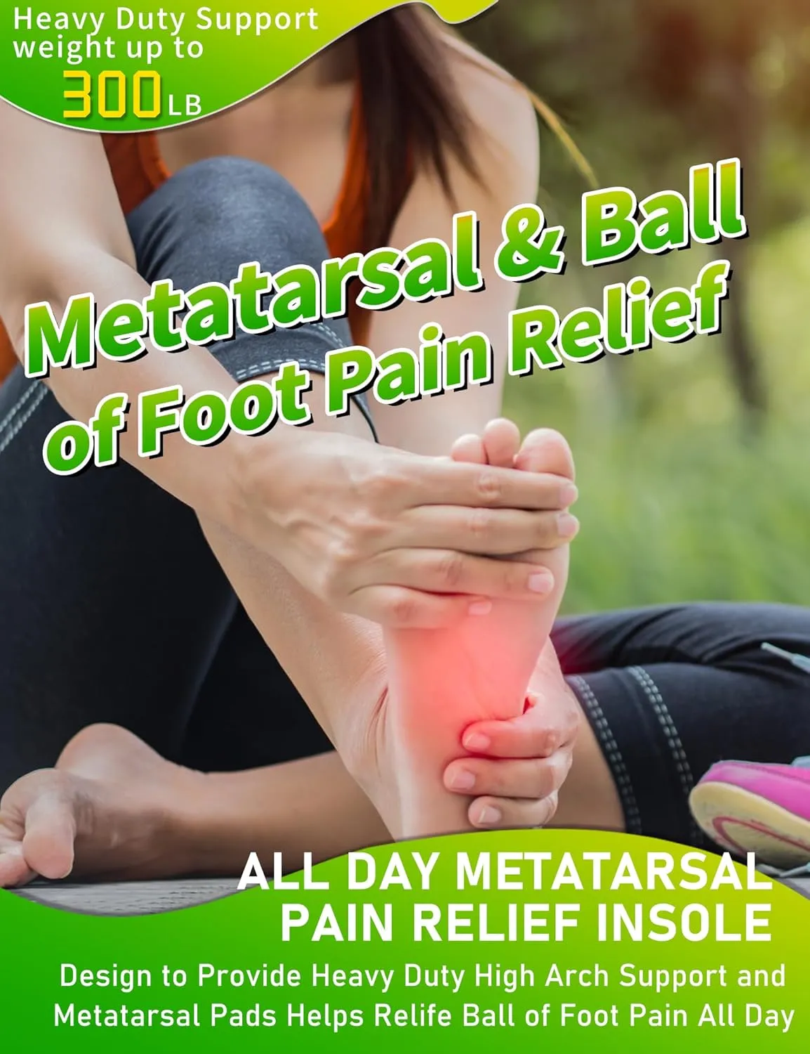 Heavy Duty Support Metatarsal Pain Relief Insoles for Metatarsalgia,Morton's Neuroma,Ball of Foot Pain Relief,Plantar Fasciitis,Arch Support Orthotics Shoe Inserts for Man Women
