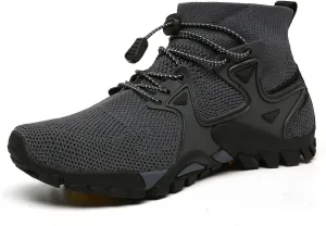 Hiking Boots Mens Walking Shoes Lightweight Trekking Outdoor Mountain Mid Casual Trainers Lace-up