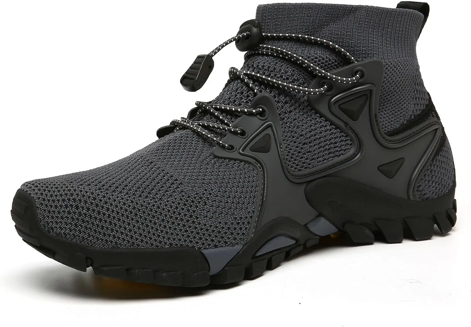Hiking Boots Mens Walking Shoes Lightweight Trekking Outdoor Mountain Mid Casual Trainers Lace-up