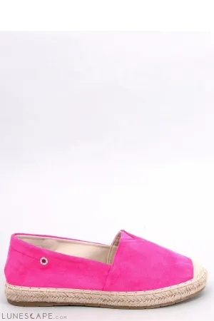 Hot Pink Espadrille Flats with Braided Jute Sole & Cap Toe - Women