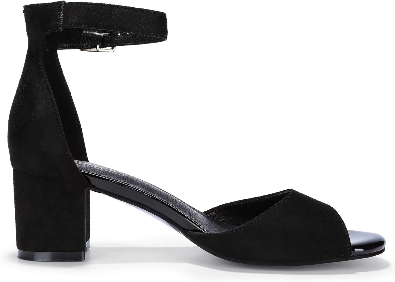 IDIFU Women's Candie Low Block Heels Sandals Peep Toe Chunky Ankle Strap Wedding Dress Shoes
