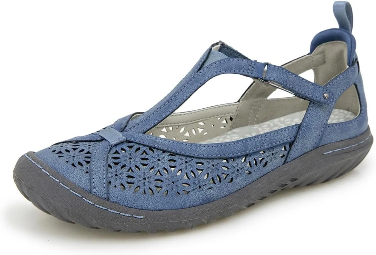 JBU Women's B4daf45w Comfort Casual Classic Mary Jane T-Strap Flats Fashion Shoes