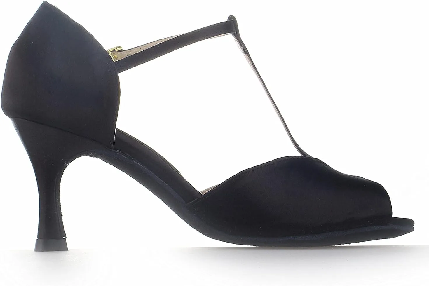 JIAJIA 20518 Women's Satin Sandals Flared Heel Latin Salsa Performance Dance Shoes