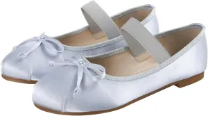 JiangWei Shu Women Satin Bow Knot Ballet Flats Female Slip On Dress Party Shoes