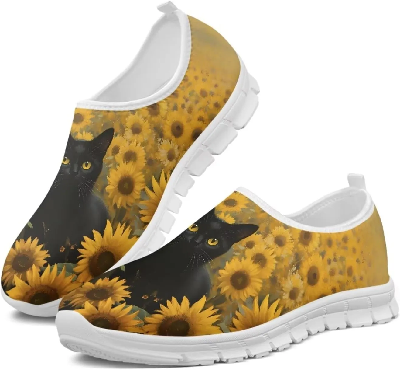 JoyLamoria Cow Platform Sneakers Causal Slip on Shoes Causal Boat Loafers for Women with Arch Support Art Travel Shoes