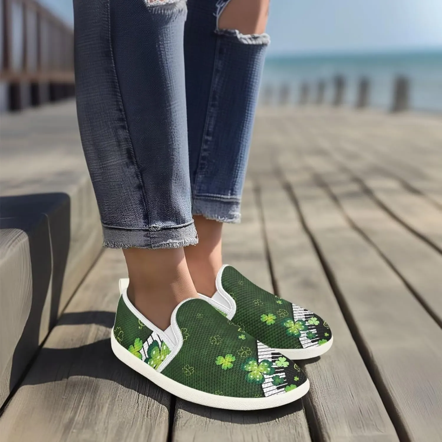 JoyLamoria Hummingbird Sneakers Walking Shoes Teens Adults Elastic Loafers and Flats Quick Drying Sneakers Slip On Shoes Arch Support